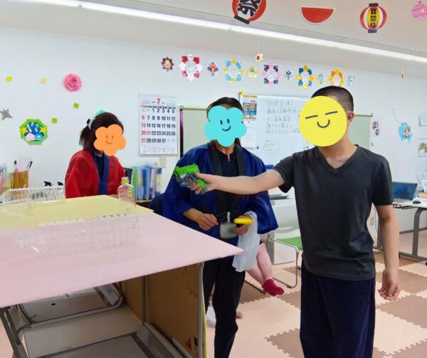 生活介護そらで開催した夏祭りの様子です