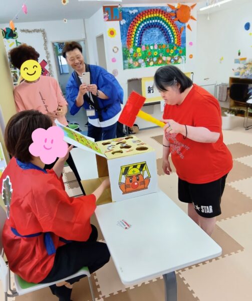 生活介護そらで開催した夏祭りの様子です